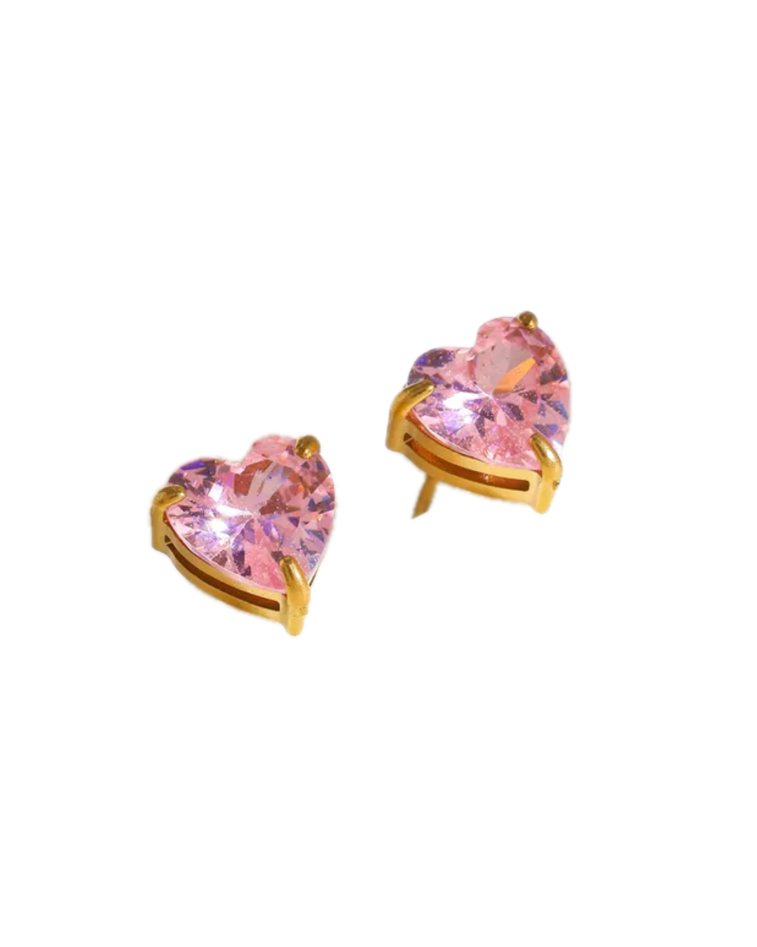 Boucles d'oreilles Coeur Rosé