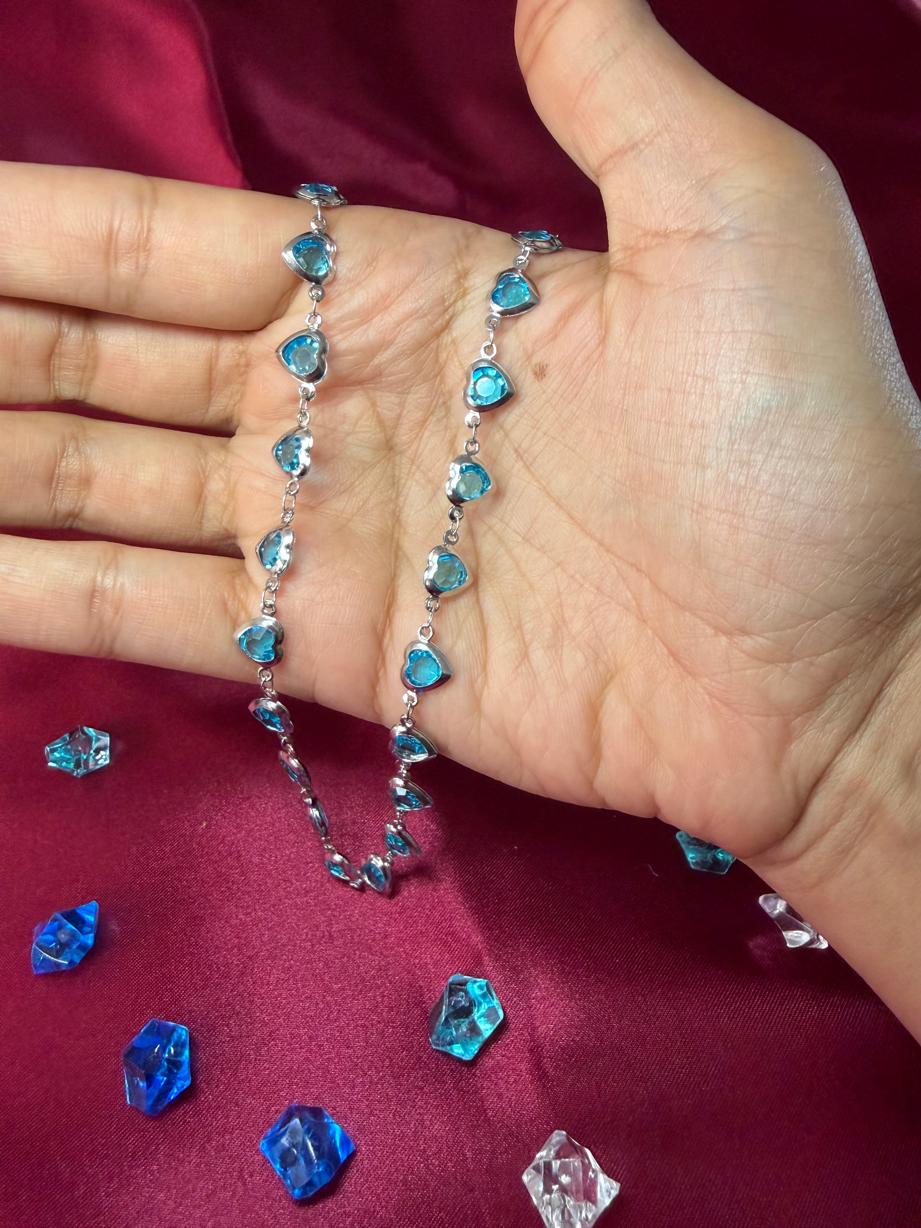 Parure Bracelet & Collier Blue Love