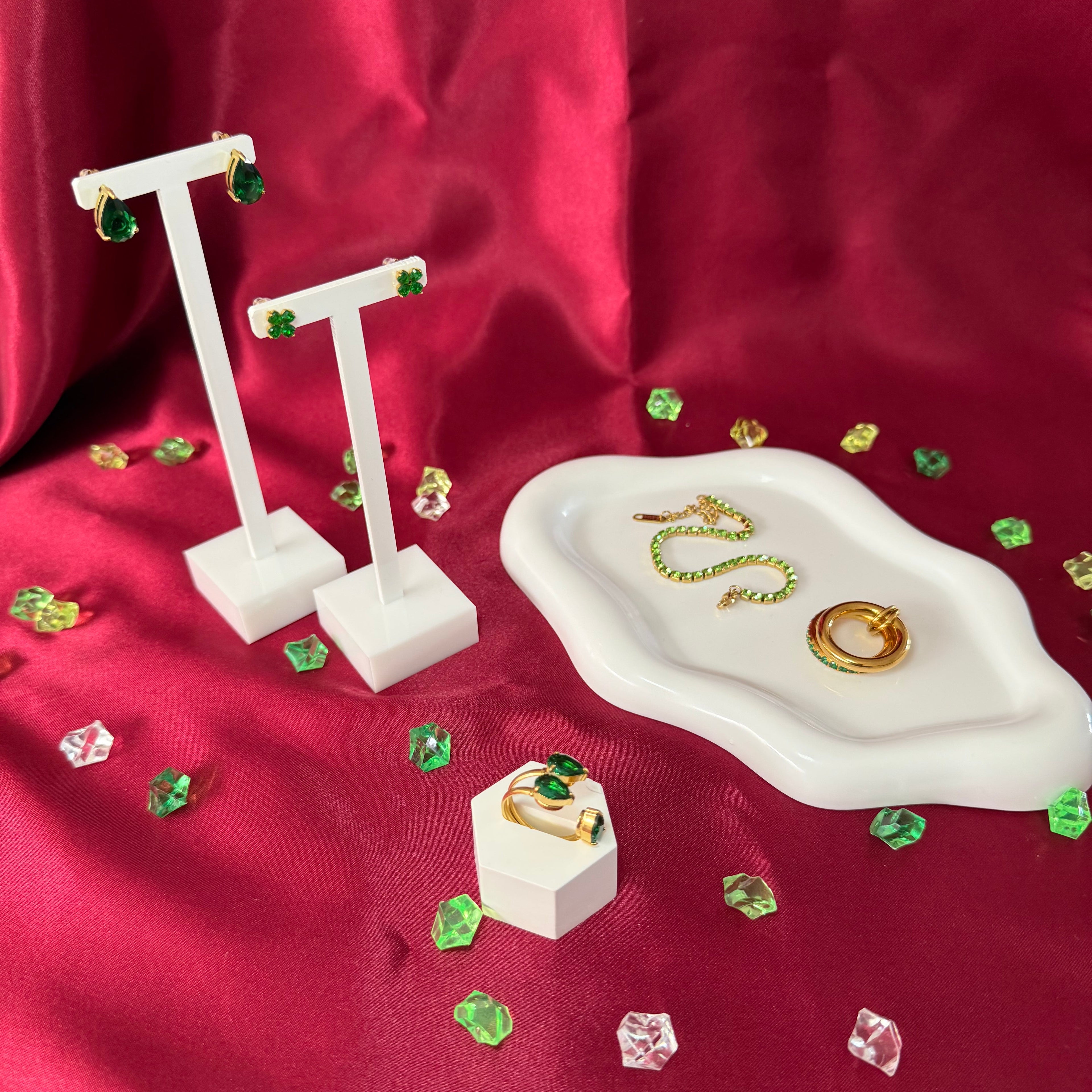 Boucles d'oreilles Green Princess