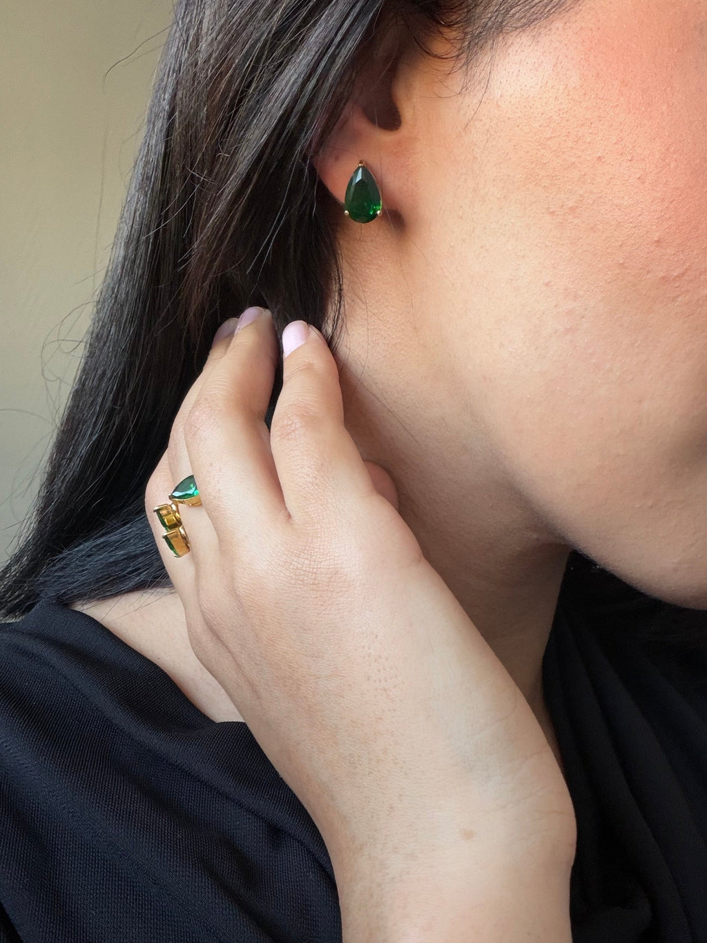 Boucles d'oreilles Green Princess