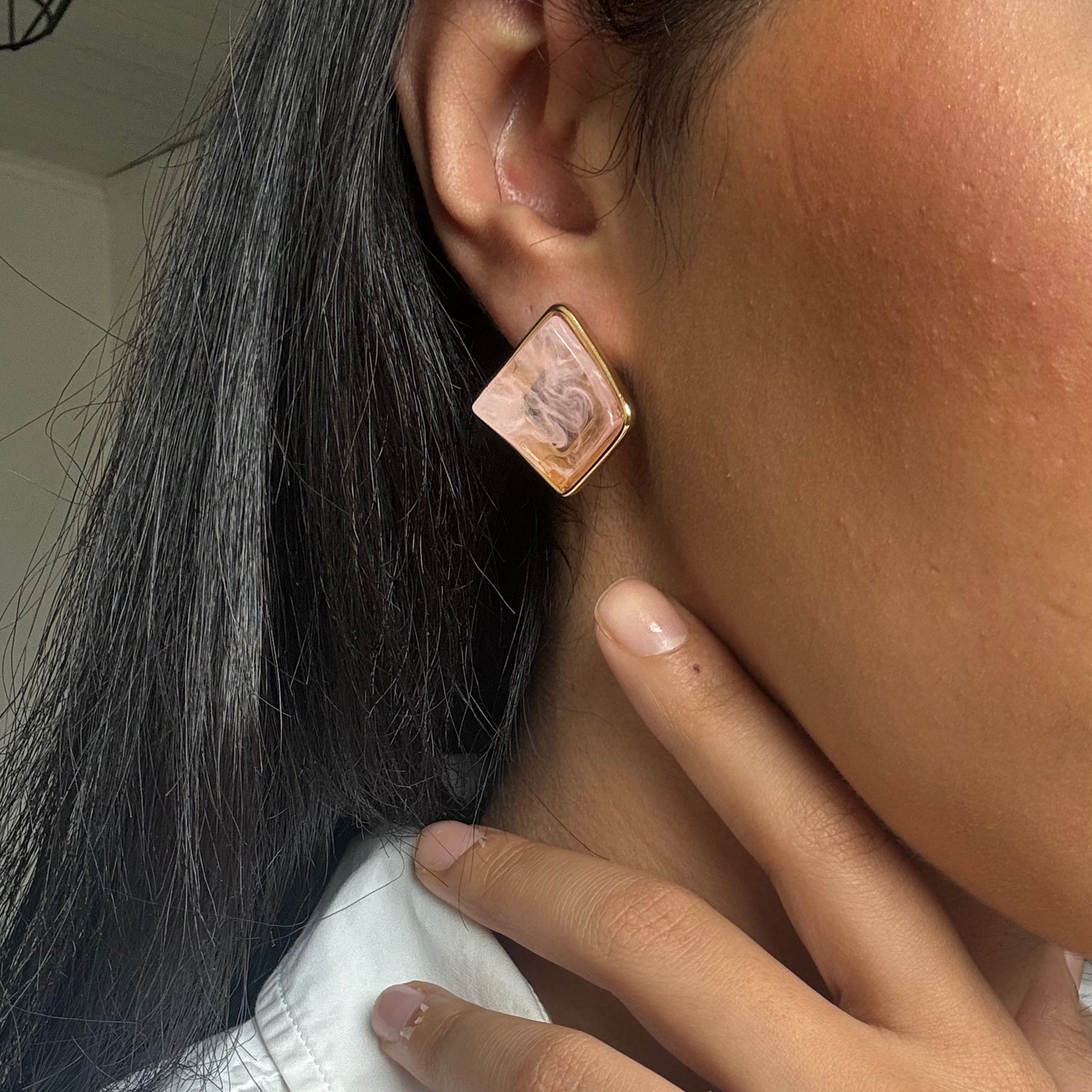 Boucles d'oreilles Pastel Square