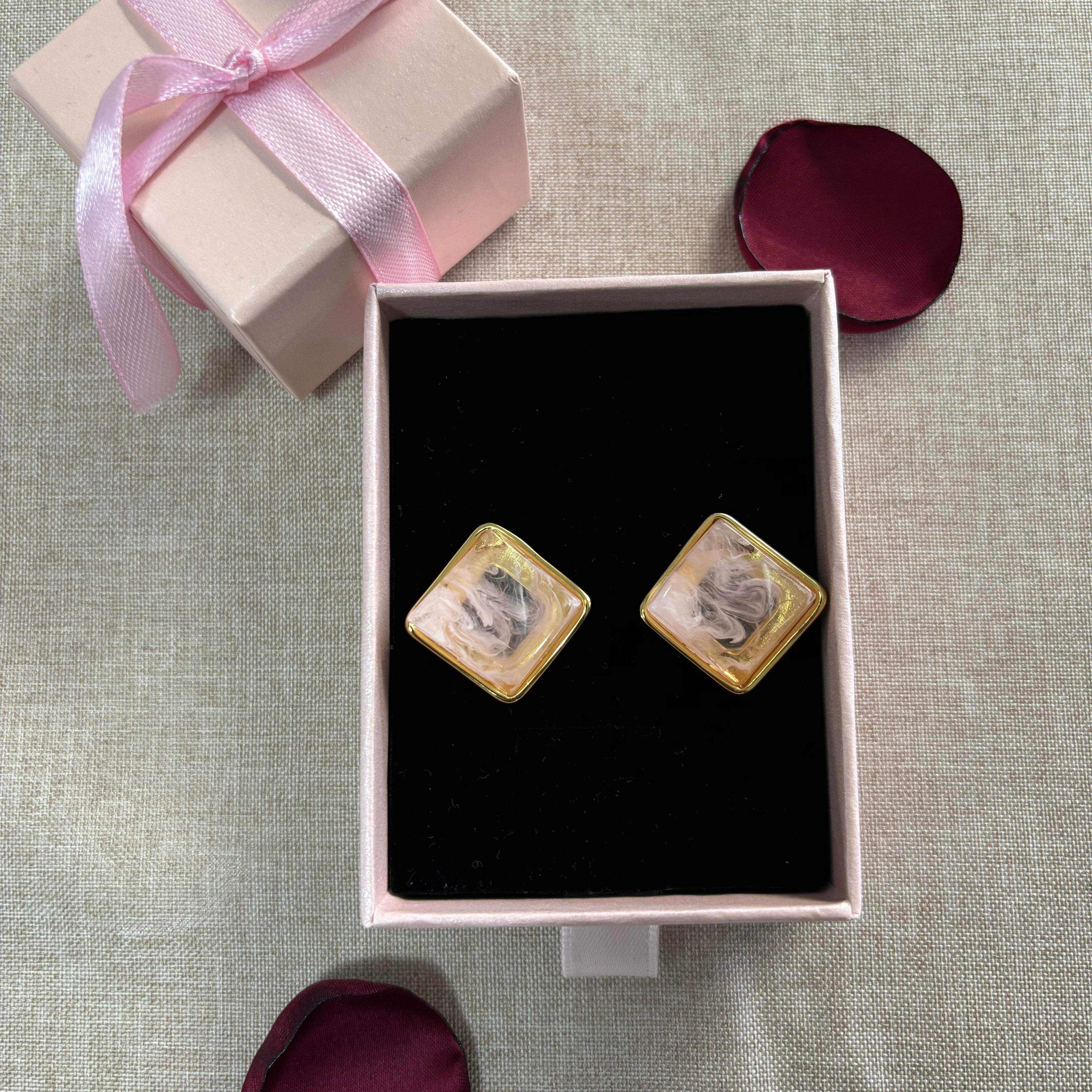 Boucles d'oreilles Pastel Square