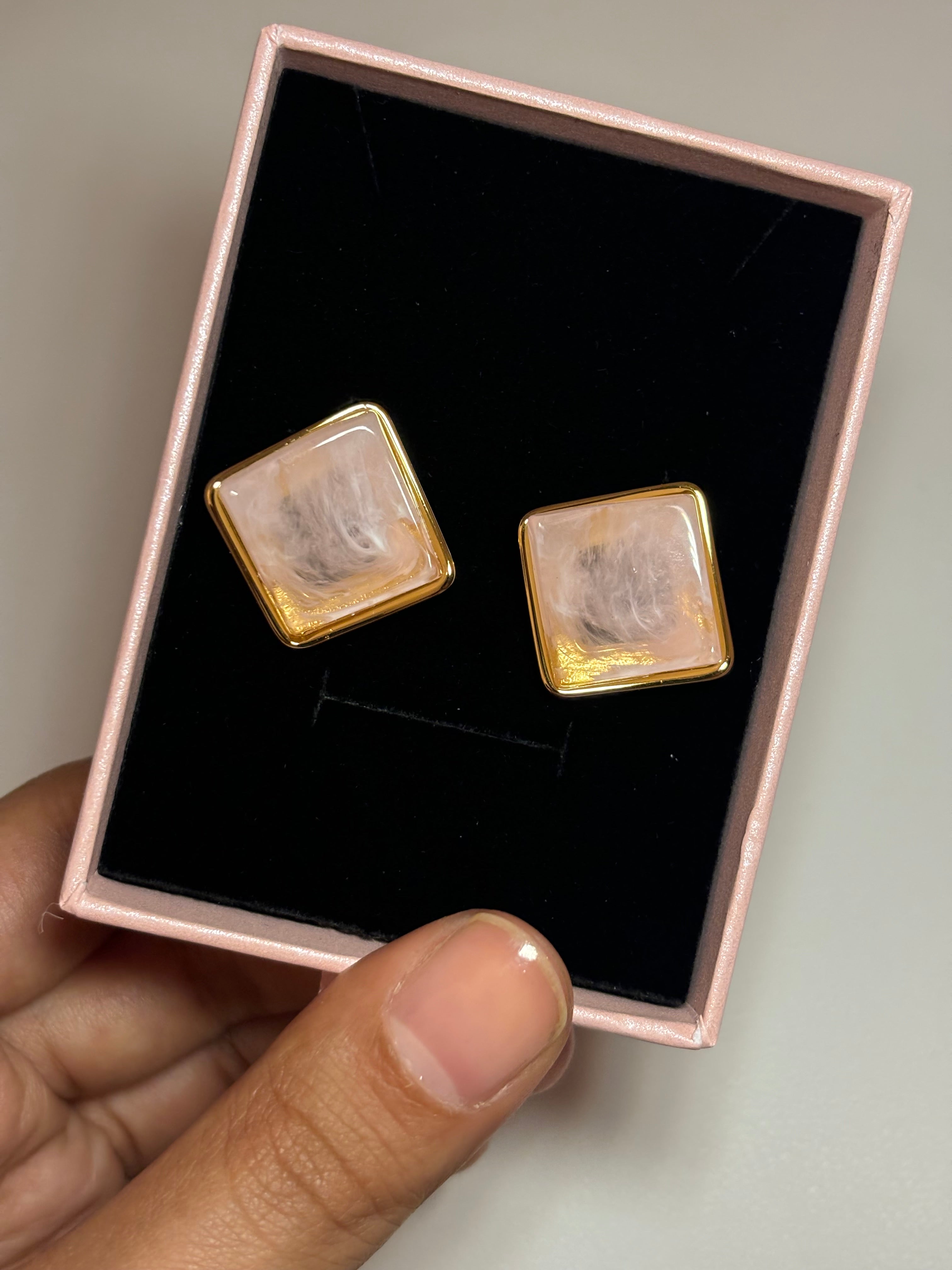 Boucles d'oreilles Pastel Square