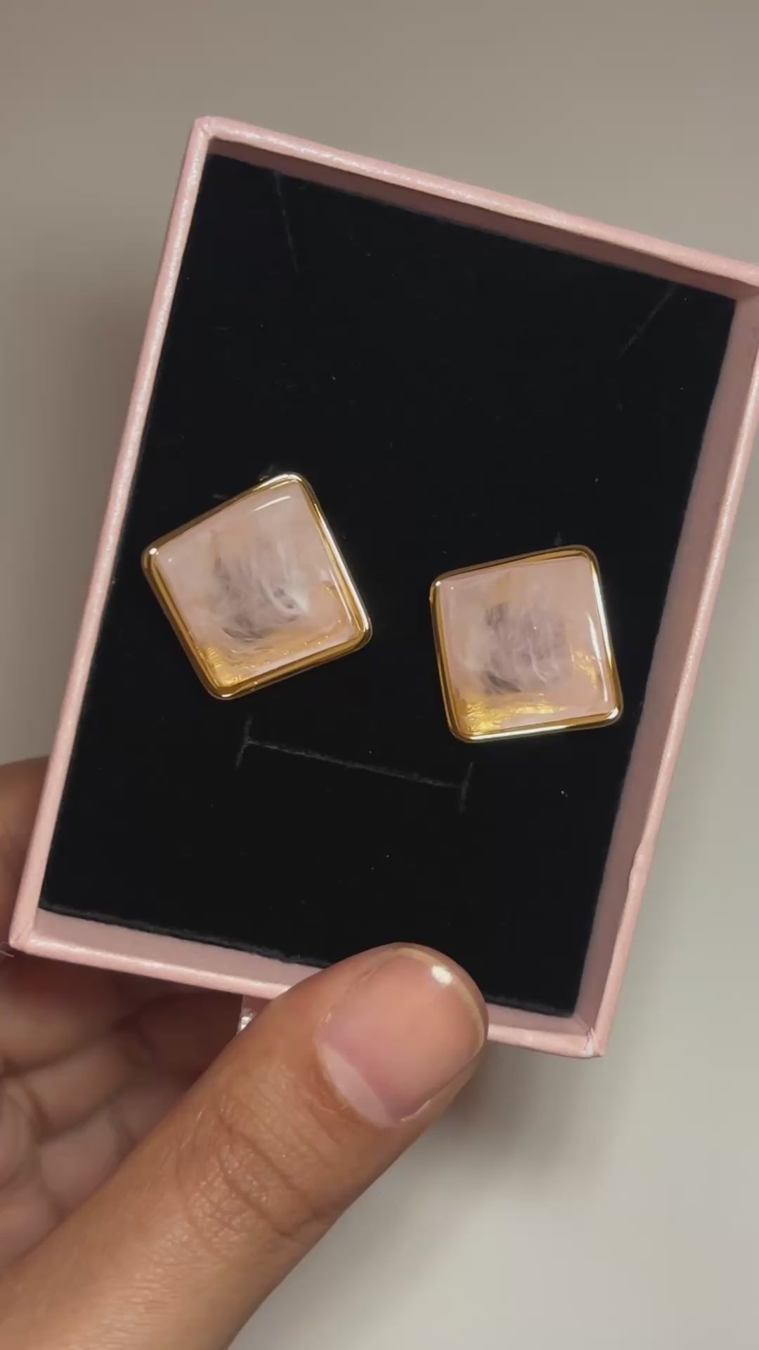 Boucles d'oreilles Pastel Square