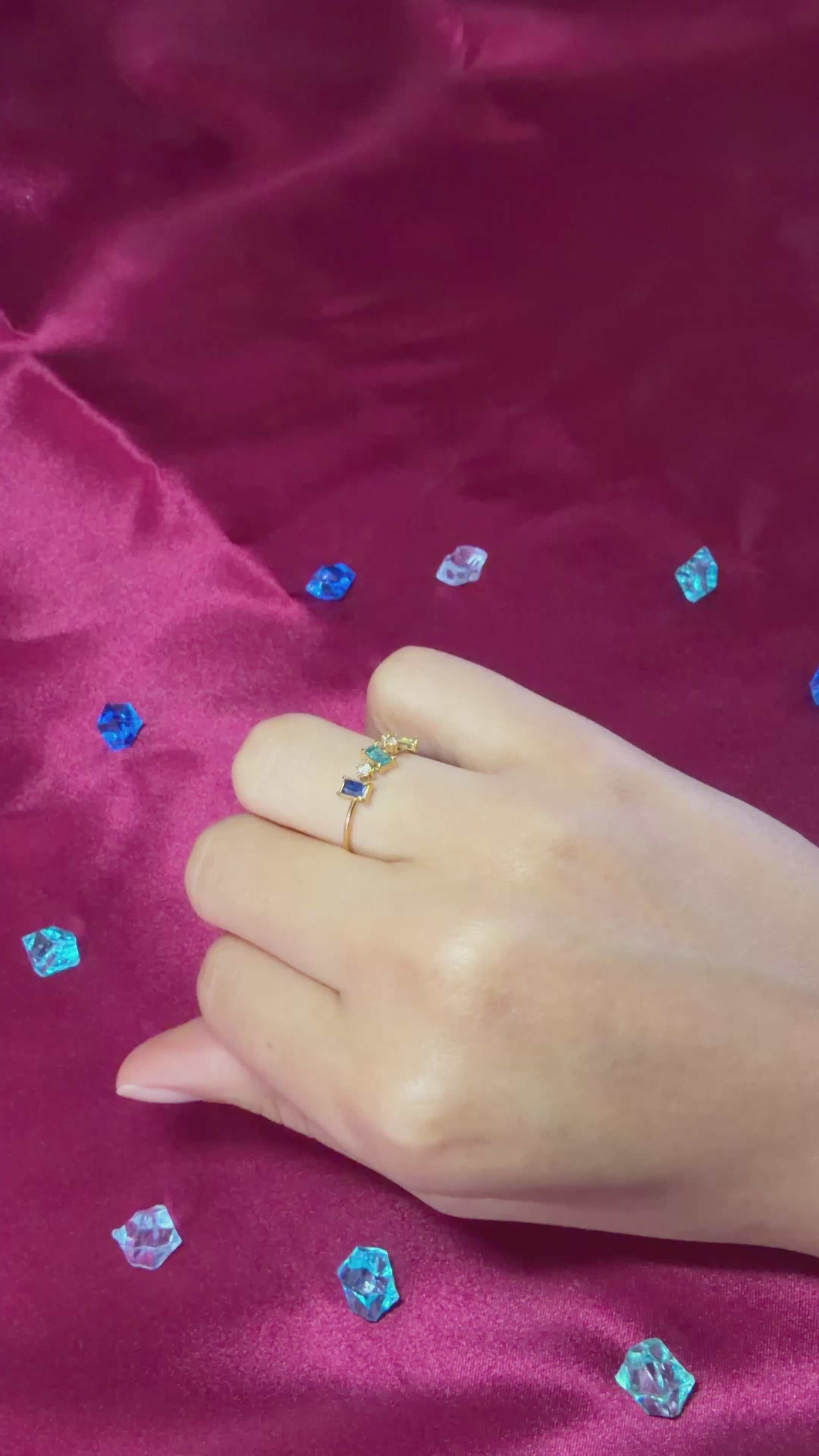 Bague Multi-blue