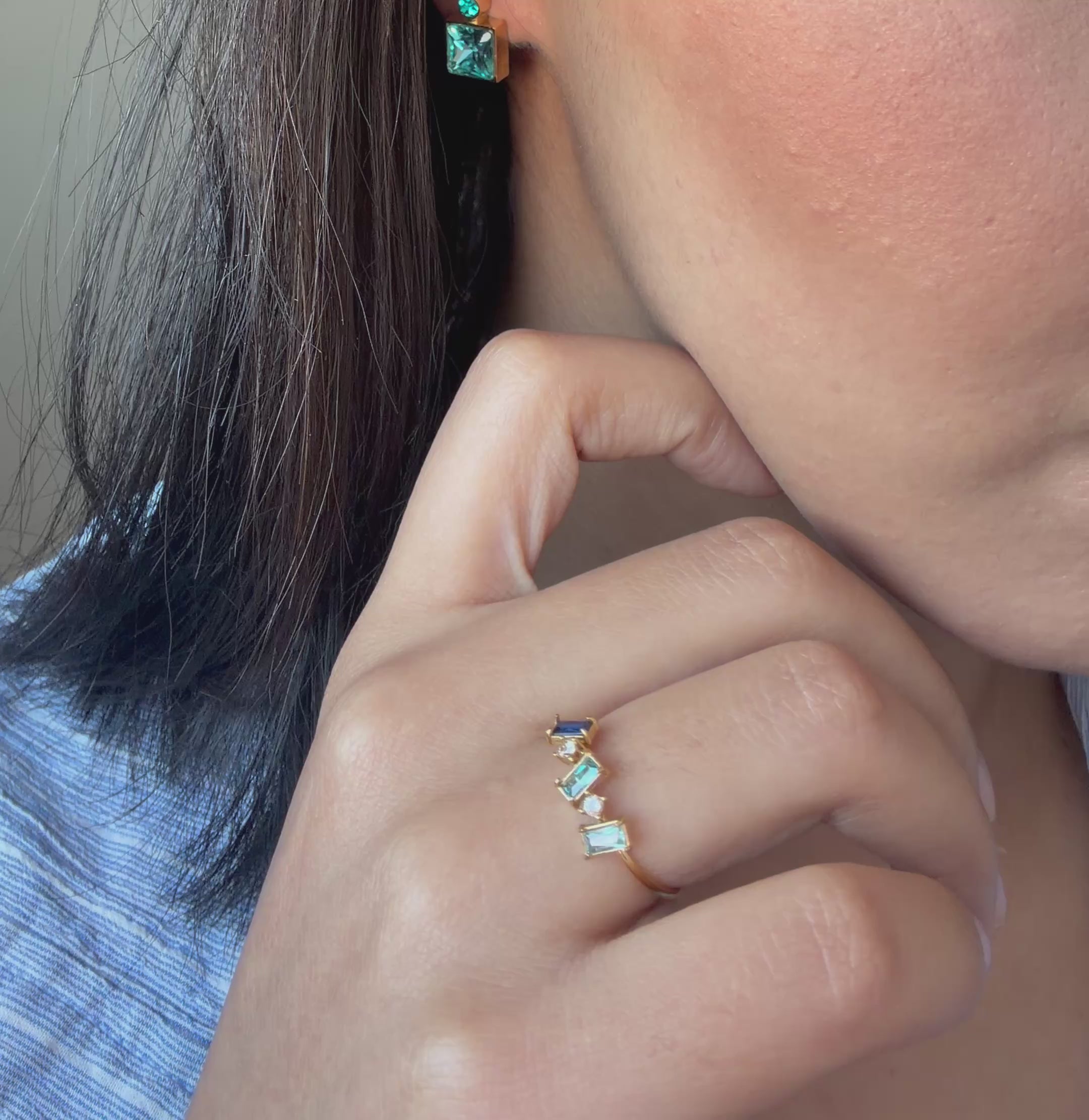 Bague Multi-blue