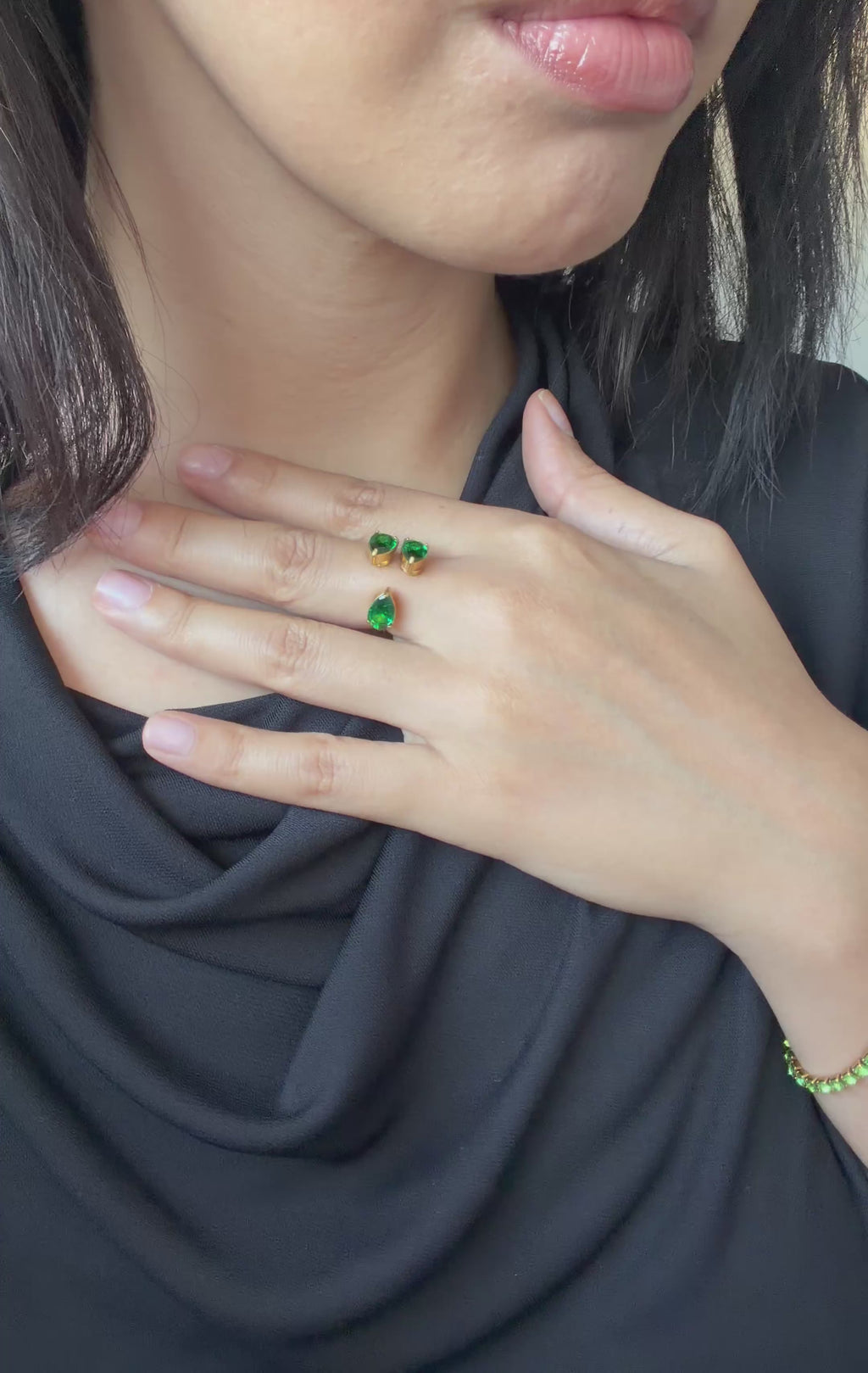 Bague Trio Verde
