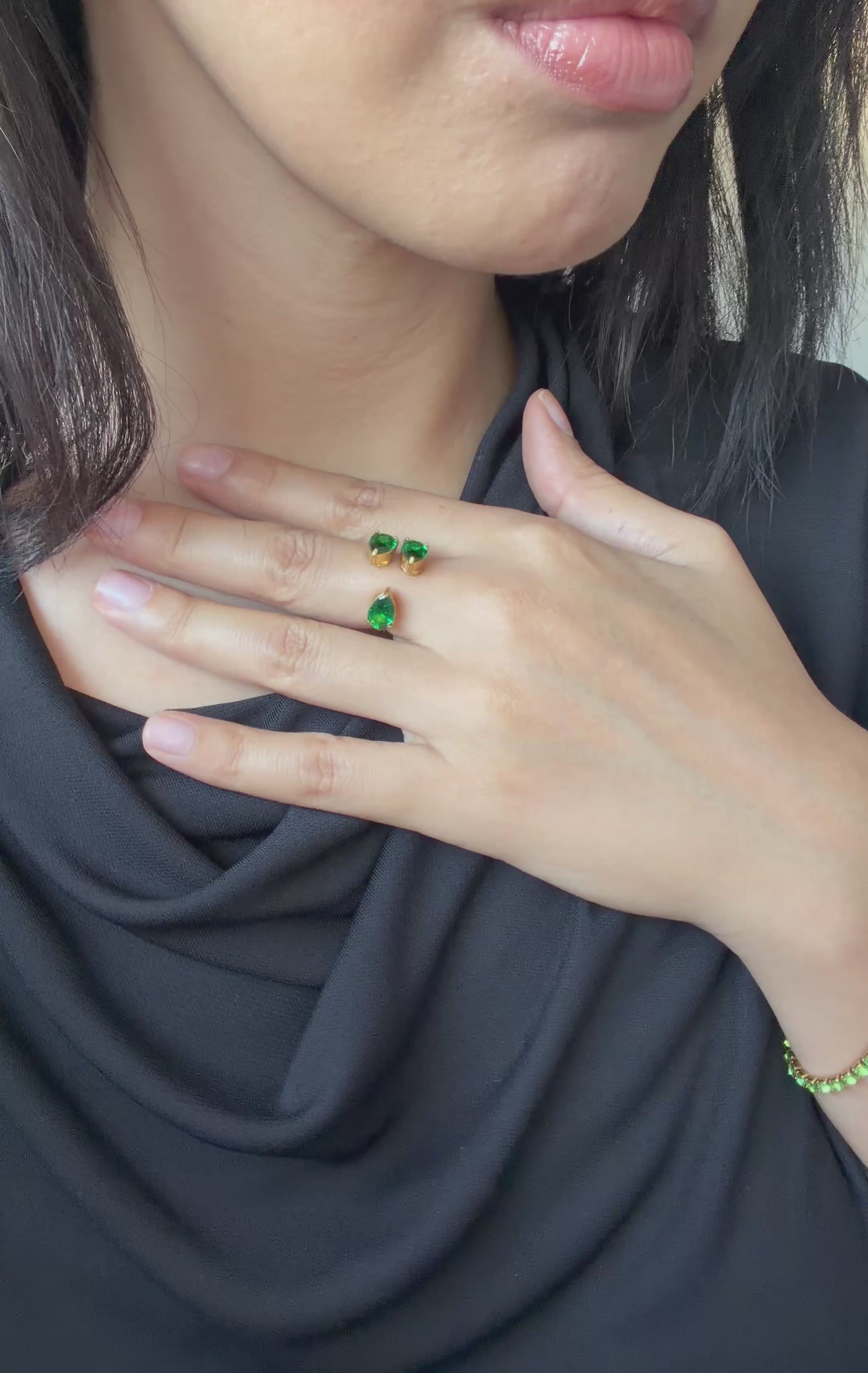 Bague Trio Verde