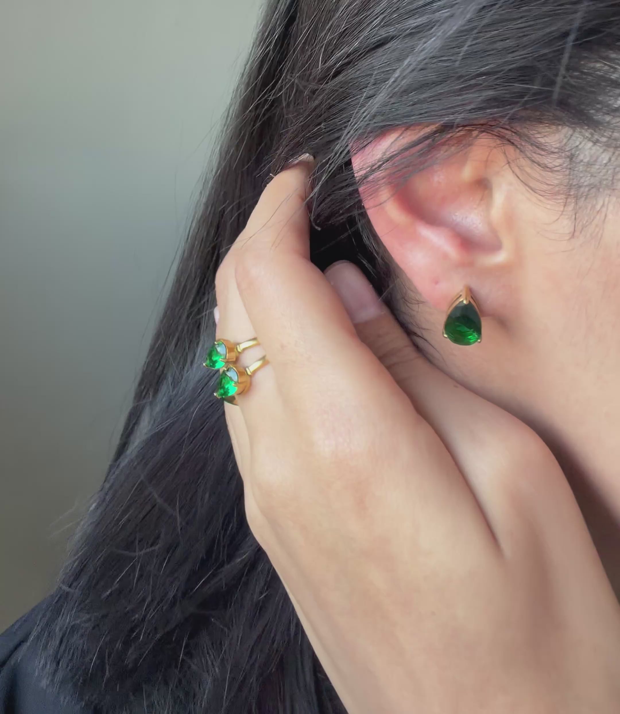 Boucles d'oreilles Green Princess